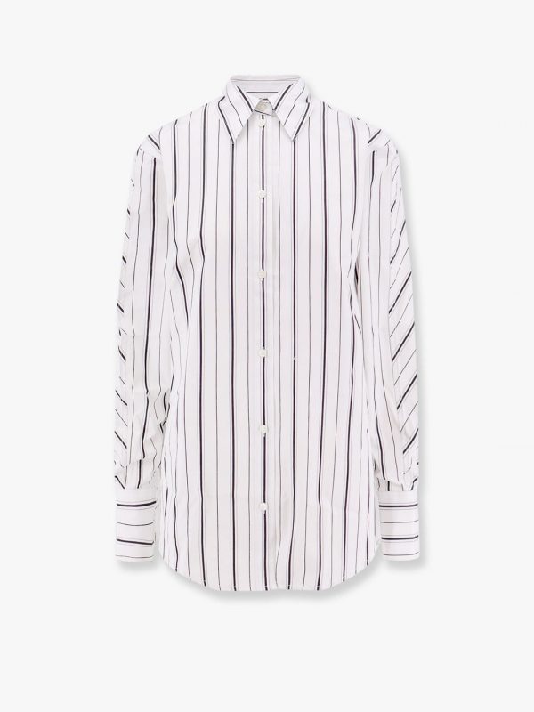 Organic cotton shirt with striped motif
