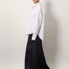Striped organic cotton shirt with monogram embroidered logo — изображение 4