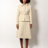 Wool blazer with leather belt and v gold buckle — изображение 2