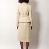 Wool blazer with leather belt and v gold buckle — изображение 3