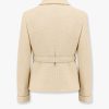 Wool blazer with leather belt and v gold buckle — изображение 5