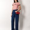 Striped cotton t-shirt with embroidered logo — изображение 2
