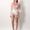 Silk blend shorts with floral print — изображение 2