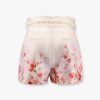 Silk blend shorts with floral print — изображение 5