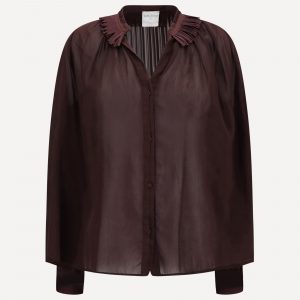 Camicia con colletto a frange