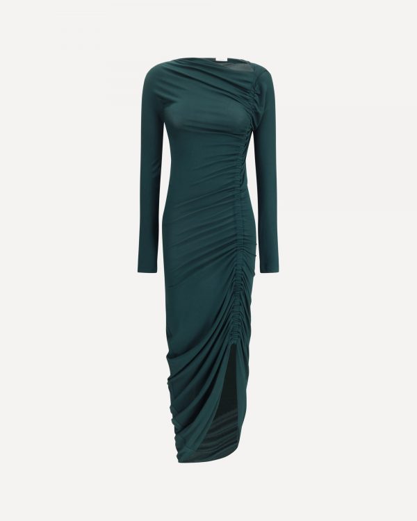 Abito midi drappeggiato