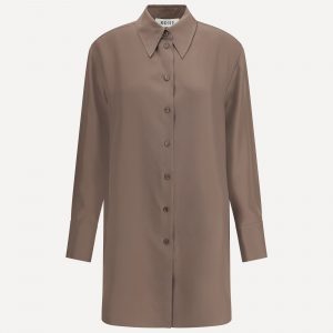 Camicia lunga in seta