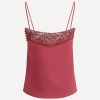 Top in in crêpe de chine e pizzo — изображение 2