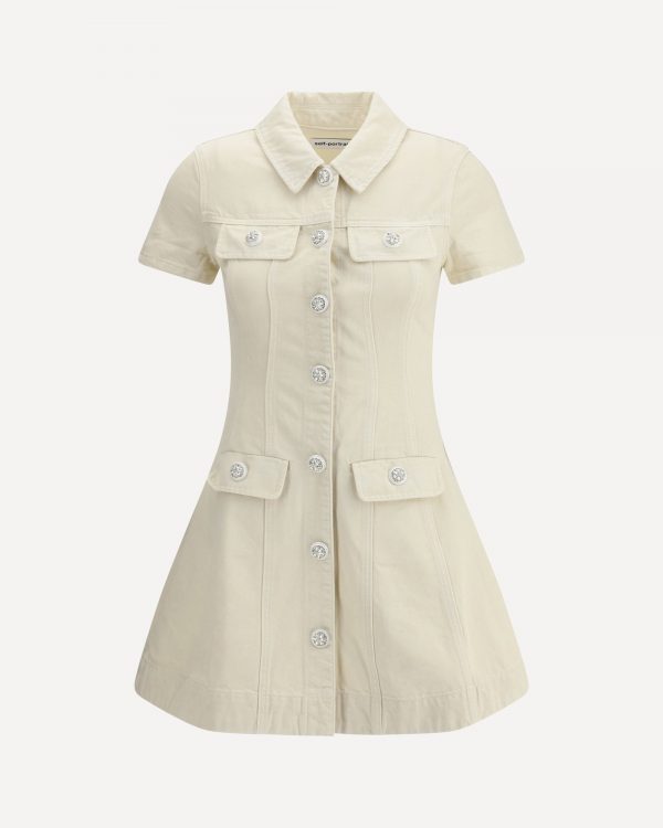 Abito corto in denim