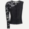 Top monospalla in pizzo e strass — изображение 2