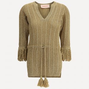 Abito corto in maglia lurex