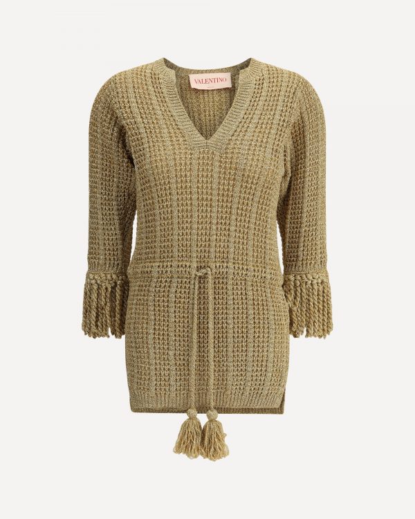 Abito corto in maglia lurex