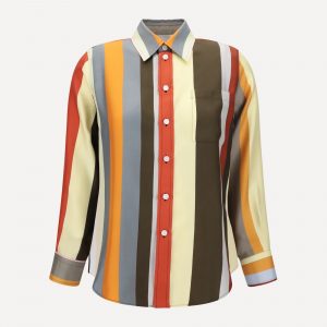 Camicia a righe multicolor