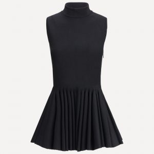 Top con godet in misto lana