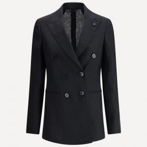 Blazer in lino doppiopetto