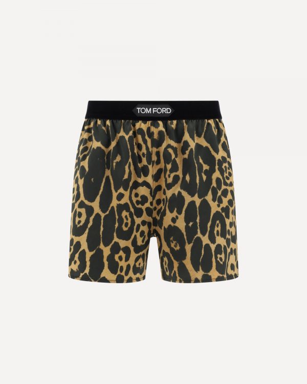 Shorts strech leopardati
