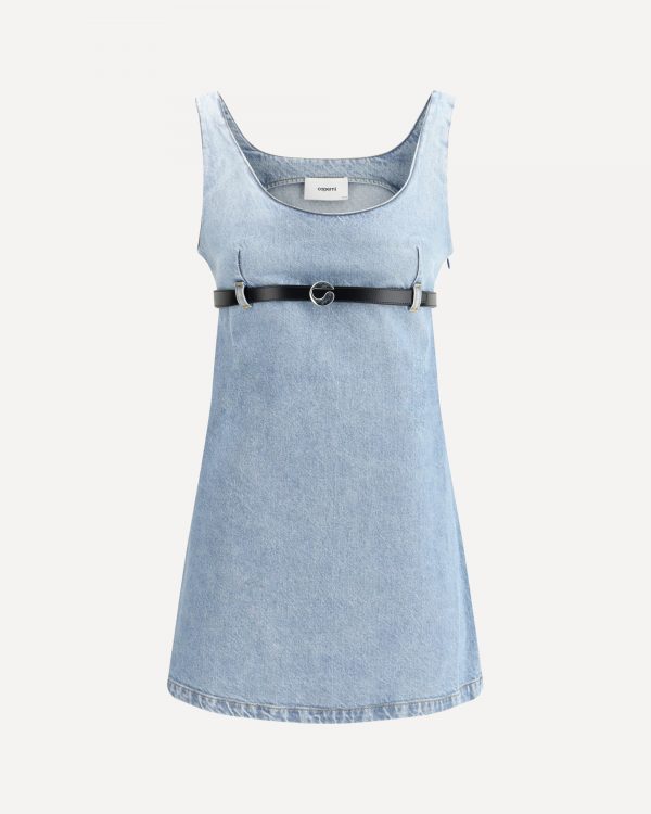 Abito corto in denim