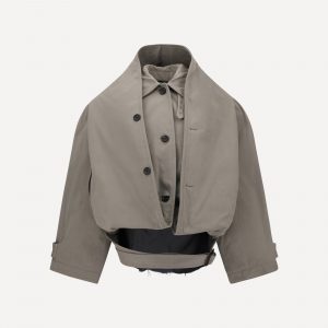 Trench con cappuccio rovesciato