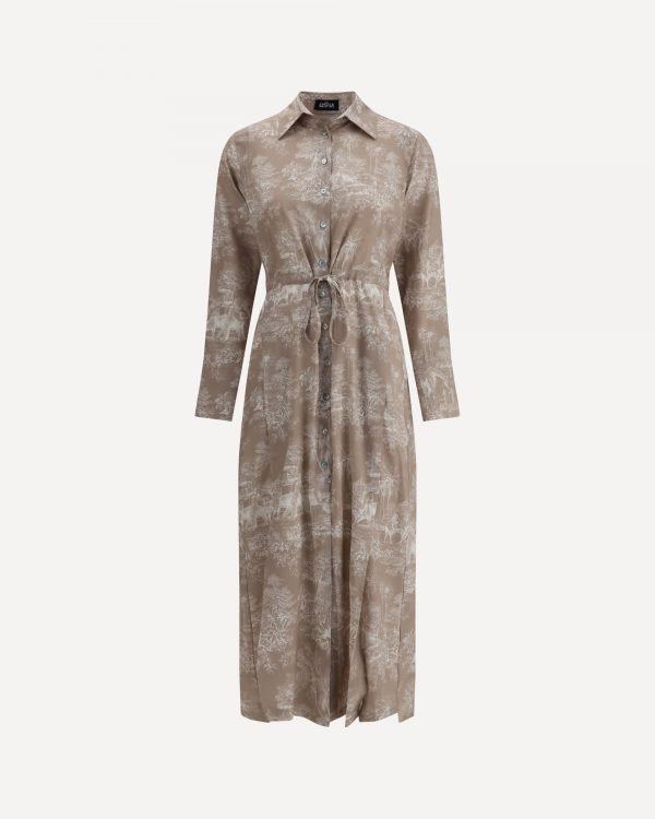 Abito chemisier stampa Toile de jouy