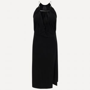 Abito midi con scollo all'americana