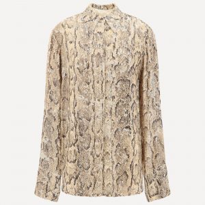 Camicia di paillettes stampa pitone