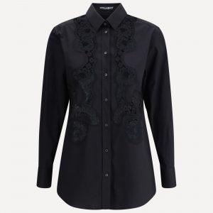 Camicia con inserti in pizzo