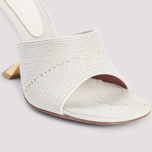 Amina Muaddi Taylor Woven 90 Slipper Sandals