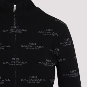Balenciaga All-Over Zip-Up Cardigan