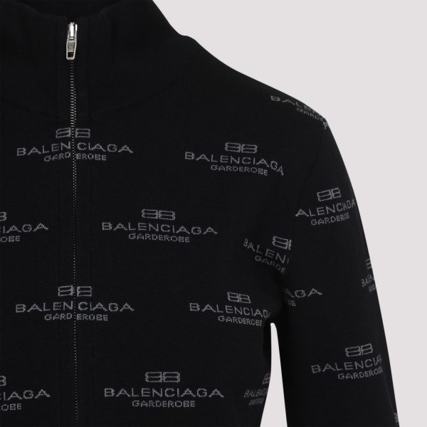 Balenciaga All-Over Zip-Up Cardigan