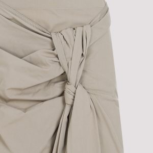 Bottega Veneta Compact Knot Cotton Midi Skirt