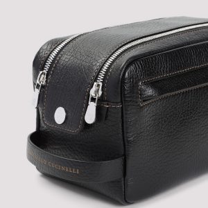 Brunello Cucinelli Grained Leather Beauty Case