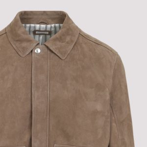 Brunello Cucinelli Leather Bomber Jacket