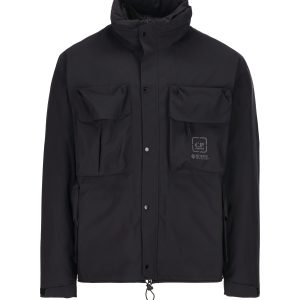 Giacca realizzata in poliammide di colore nero, con maxi tasche sul petto con logo.
