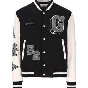 Bomber realizzato in lana vergine e poliammide.