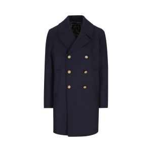 Cappotto realizzato in lana vergine.