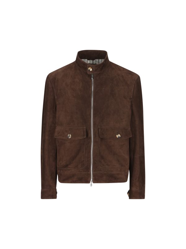 Giacca realizzata in pelle.