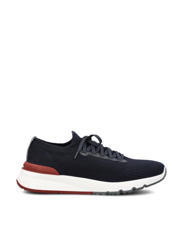 Sneakers realizzate in maglia di cotone