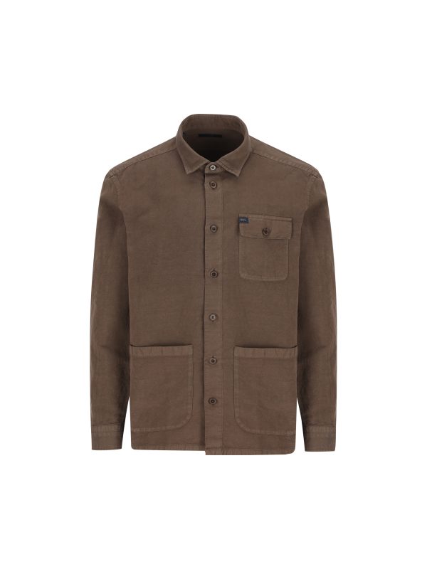 Camicia realizzata in misto lino.