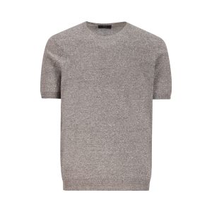Polo realizzata in lino e cotone.