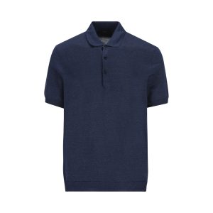 Polo realizzata in lino e cotone.