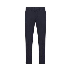 Pantaloni capri slim fit in gabardine di cotone stretch