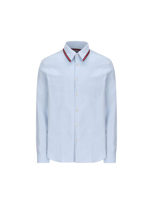 Camicia in cotone Oxford con nastro Web.