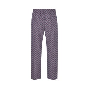 Pantalone leisure in lana GG pied de poule