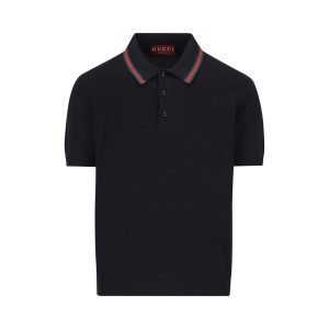 Polo realizzata in seta e cotone.