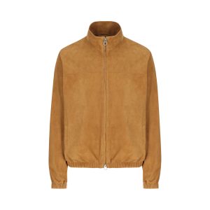 Bomber realizzato in pelle di capretto.
