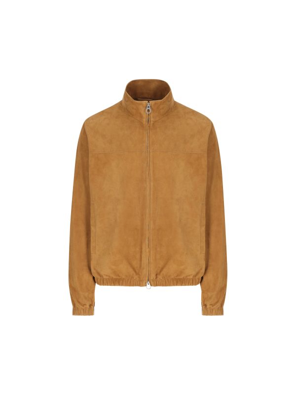 Bomber realizzato in pelle di capretto.