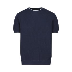 Maglia a maniche corte in seta e cotone