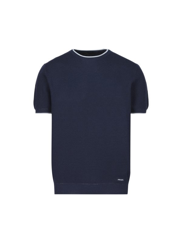 Maglia a maniche corte in seta e cotone