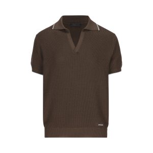 Polo in maglia di seta e cotone.