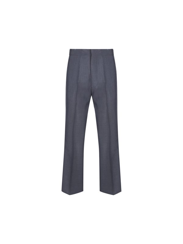 Pantaloni realizzati in mohair e seta.